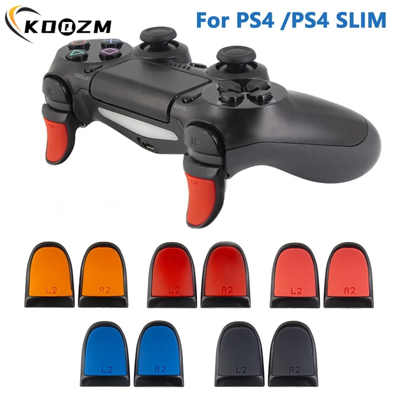 1 pair/2PCS For PS4/PS4 SLIM Handle Extension Key ABS PS4 Game Handle L2 R2 Extension Key Trigger Key Video Game Accessories